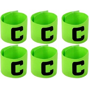 Onwon 6 Pieces Elastic Soccer Captain Armband Adjustable Football Basketball Player Bands for Adult Youth