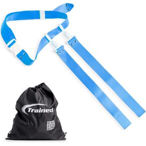 Trained 10 Man Flag Football Belts, 10 Player Adjustable Flag Football Set for Sports Teams, Training & Competition