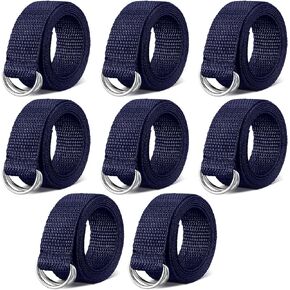 Web Football Belt 52 Inches Long Belt D Ring Belts for Men Women Youth Boys Kids Girls Football Flag