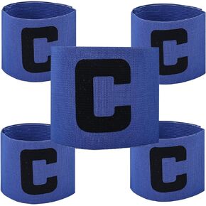 5 Pieces Elastic Football Soccer Captain Armband Adjustable Outdoor Football Player Bands for Youth Adult