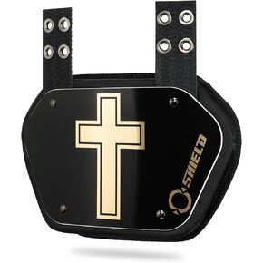 Golden Cross Chrome Football Back Plate, Lower Back Pads for Football Players, Rear Protector, Cross Series