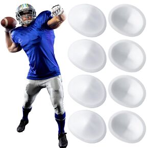 Meooeck 4 Pairs of Varsity Low Rise Knee Pads White Knee Pad Inserts Light Knee Saver for Youth Men Women Kids Adult Football Basketball Volleyball