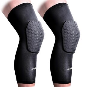 COOLOMG Basketball Knee Pads Compression Leg Sleeves for Volleyball Football Weightlifting Black M