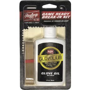 Rawlings | GAME READY Glove Break-In Kit | Baseball/Softball | Includes Break-In Formula, Applicator Cloth, & Rubber Band