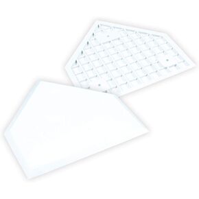 CHAMPRO Baseball/Softball Official Size Home Plate,Waffle Bottom without Spikes, 1/2" Thick, White