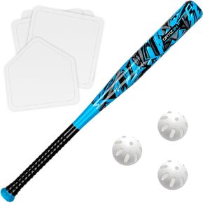 Ortiz34 Grand Slam Set- Graffiti Plastic Bat, 3 Balls, 4 Throw Down Bases