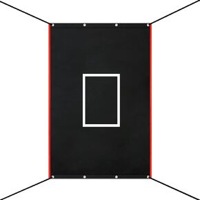 Lewtemi 4 x 6 ft Vinyl Backstop Heavy Duty Batting Cage Backstop Baseball Backstop Batting Cage Backdrop and Net Saver for Baseball Softball Batting Hitting Pitching