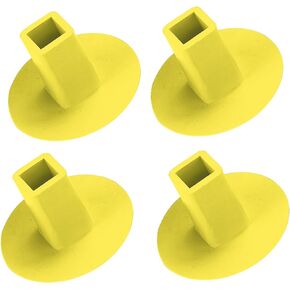 Markwort 4 Pack Ground Receptacle Plugs-Hi Vis (Yellow)