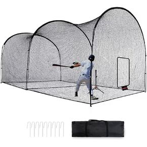 Kapler Baseball Softball Batting Cage Batting Cage Net Backyard Training with High Steel Frame and Net Indoor Outdoor Baseball Softball Training Cage Equipment in Kuwait