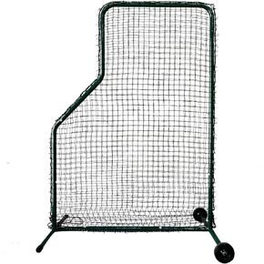Reidy Sports Baseball L Screen Portable 7 ft H x 5 ft W #36 Nylon Double Net Body Protector Batting Cage Safety Screen for Line Drive Super Heavy Duty Steel Frame Construction