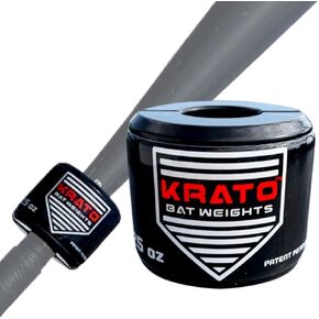 Krato Multi Position Bat Weight > Better Mechanics and Power Than a Baseball Bat Donut or Bat Sleeve. Your #1 Weighted Bat Option, Bat Weights for Baseball Youth, Softball Bat Weight Training Aid