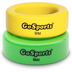 GoSports Baseball and Softball Bat Weights - 2 Pack Baseball Donuts - 16 oz & 12 oz