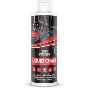 Sportmediq Pro Grade Liquid Chalk – Mess Free Professional Hand Grip for Gym, Weightlifting, Rock Climbing, Gymnastics, Rock Climbing - Dries in Seconds - 8.5 Oz