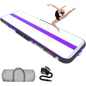 Air Mat Tumble Track 10ft/13ft/16ft/20ft Inflatable Gymnastics Tumbling Mat 4/6/8 inchs Thickness Mats for Home Use/Gym/Yoga/Training/Cheerleading/Outdoor/Beach/Park wih Electric Air Pump