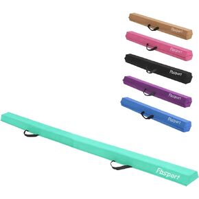 FBSPORT 8ft Balance Beam: Folding Floor Gymnastics Equipment for Kids Adults,Non Slip Rubber Base, Gymnastics Beam for Training, Practice, Physical Therapy and Professional Home Training