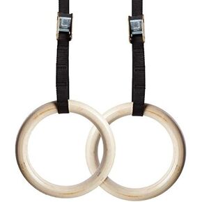 Wood Gymnastic Ring Olympic Strength Training Gym Rings Wooden