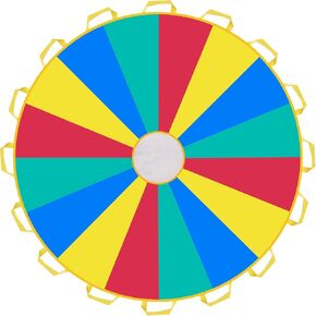 Parachute with Handles 6ft 8ft 10ft 12ft 16ft 20ft Play Parachute Games for Outdoor Team Games,You Can Also Use it for Trampoline Cover Picnic Mat Furniture Cover in Saudi Arabia