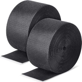 Shappy 2 Rolls 84 ft Gymnastics Mat Hook Fastener 4" Wide Hook and Loop Nylon Tape Strips for Carpet Bonded Foam Seams for Cheer Gym Floors