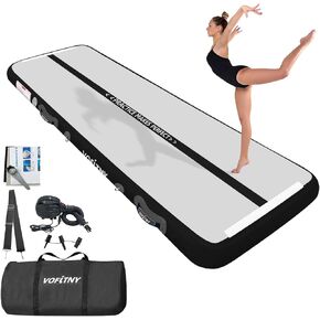 All Purpose Gymnastics Mat 6.6/10/13/16/20 ft Sturdy Inflatable Tumble Track for Home/Gym