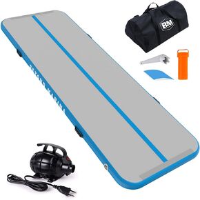BEYOND MARINA Air Gymnastics Tumble Track 4/8 inches Thickness Inflatable Tumbling 10ft/13ft/16ft/20ft Air Mats for Home Use Training/Cheerleading/Yoga/Water with Electric Pump