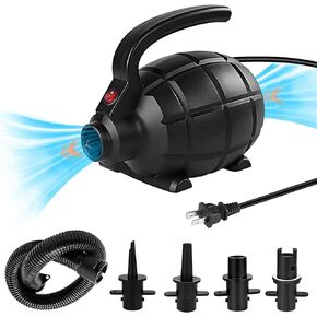 Electric Air Pump for Inflatable Tumbling Track Mat with 4 Nozzles, AC 110-120V Quick-Fill Inflator, Air Pump for Gymnastics/Flooring/Tumbling/Yoga/Taekwondo/Exercise Gym Fitness Tumbling Mat