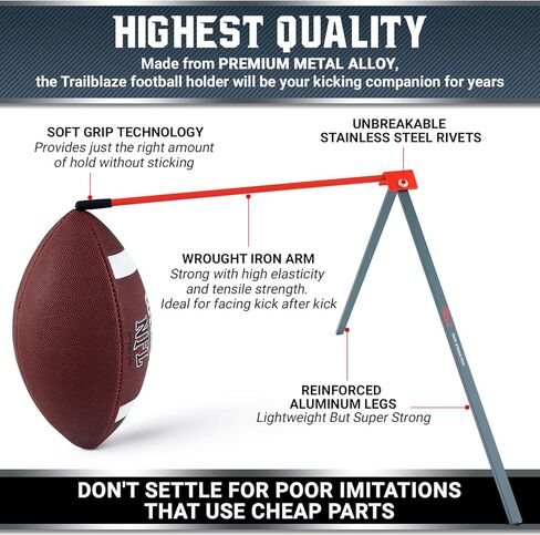 True Strike Pro Football Kicking Tee - The Ultimate Football Kicking Stand Football Tee Holder Compatible with All Ball Sizes - Unleash Your Kicking Potential for Football Field Goal Mastery in Kuwait