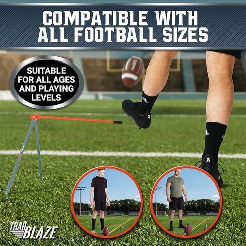 True Strike Pro Football Kicking Tee - The Ultimate Football Kicking Stand Football Tee Holder Compatible with All Ball Sizes - Unleash Your Kicking Potential for Football Field Goal Mastery in Kuwait