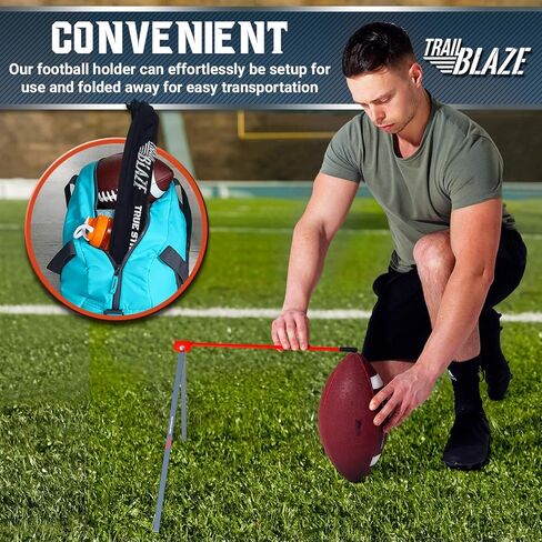 True Strike Pro Football Kicking Tee - The Ultimate Football Kicking Stand Football Tee Holder Compatible with All Ball Sizes - Unleash Your Kicking Potential for Football Field Goal Mastery in Kuwait