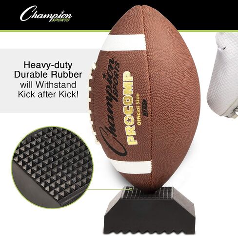تيشيرت Champion Sports Extra-Point Kicking لممارسة ركلة البداية، 2 بوصة باللون الأسود - تي شيرت حامل الكرة لكرات القدم - كتلة الركل والإكسسوارات للبالغين والأطفال والمدربين in Saudi Arabia