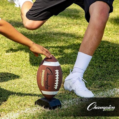 تيشيرت Champion Sports Extra-Point Kicking لممارسة ركلة البداية، 2 بوصة باللون الأسود - تي شيرت حامل الكرة لكرات القدم - كتلة الركل والإكسسوارات للبالغين والأطفال والمدربين in Saudi Arabia