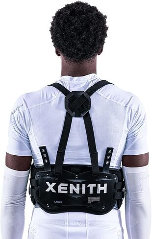 واقي أساسي قابل للتعديل لكرة القدم من Xenith - معدات حماية للضلع وأسفل الظهر للرياضات عالية التأثير - مادة ذات فتحات تهوية تتكامل مع وسادات الكتف - مقاسات صغيرة (شبابية) وكبيرة (جامعة) in Saudi Arabia