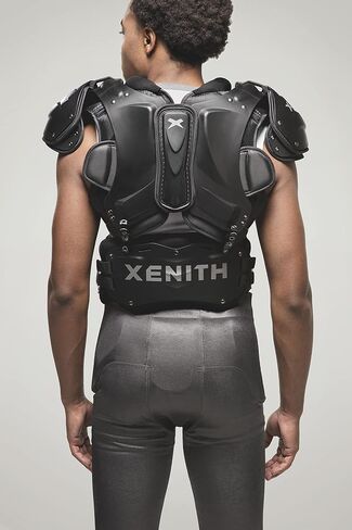 لوحة خلفية لكرة القدم للشباب والجامعات من Xenith Velocity - لوحة خلفية سفلية لمنصات الكتف - أشرطة متينة قابلة للتعديل وبطانة عالية التأثير - شبابي صغير، اسكواش كبير in Kuwait