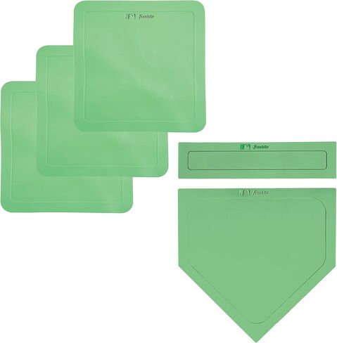 Franklin Sports Thrown Down Baseball Bases with Home Plate and Pitcher's Rubber - Backyard Rubber Base Set Perfect for Baseball, Teeball, + Kickball in Saudi Arabia