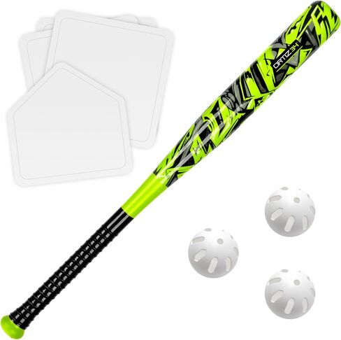 Ortiz34 Grand Slam Set- Graffiti Plastic Bat, 3 Balls, 4 Throw Down Bases in Saudi Arabia