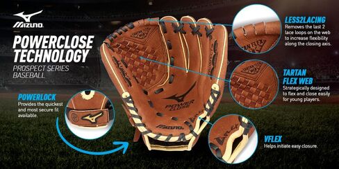 Mizuno Prospect PowerClose Youth Baseball Glove Series in Kuwait
