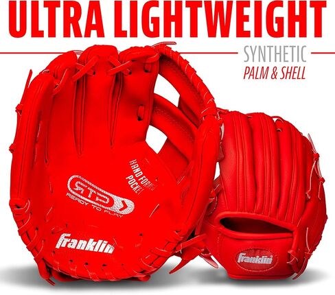 قفازات البيسبول للأطفال من Franklin Sports - قفاز RTP للشباب + مجموعة كرات - مجموعة قفازات تيبول للأولاد والبنات - للأطفال + الأطفال الصغار - 9.5 بوصة in Kuwait
