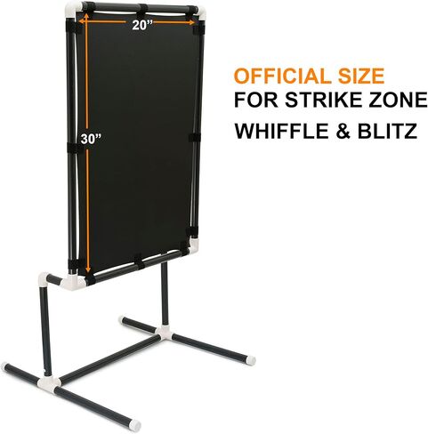 هدف Strike Zone لكرة Blitz وWiffle Ball - الحجم الرسمي - 81.28 سم ارتفاع × 55.88 سم عرض يتم تجميعه وتفكيكه بسهولة in Saudi Arabia