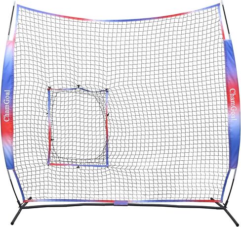 شاشة حماية من ChamGoal مقاس 7 × 7 أقدام للكرة اللينة والبيسبول، شبكة تدريب على شاشة إبريق الكرة اللينة خفيفة الوزن محمولة، سلامة أساسية للرمي أو شبكة ممارسة الضرب in Kuwait