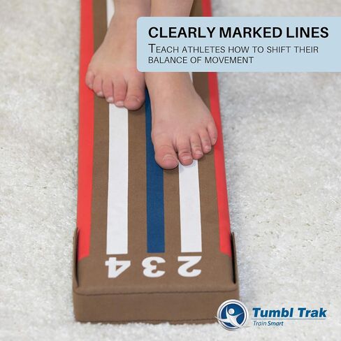 شعاع ليزر Tumbl Trak بطول 8 أقدام مع شعاع تدريب منخفض التوازن للجمباز من الخشب الصلب in Saudi Arabia