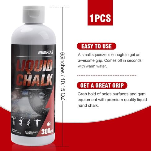 الطباشير السائل، طباشير الصالة الرياضية بدون فوضى لرفع الأثقال، والجمباز، وتسلق الصخور. قبضة يد احترافية لرفع الطباشير، مقاومة للعرق وتدوم طويلاً من أجل قبضة أقوى in Kuwait