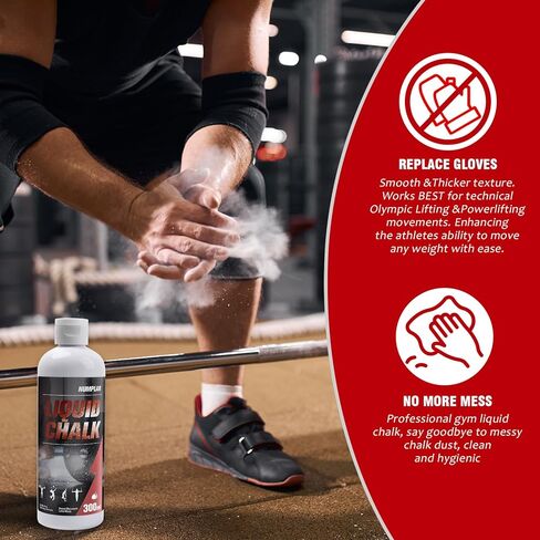 الطباشير السائل، طباشير الصالة الرياضية بدون فوضى لرفع الأثقال، والجمباز، وتسلق الصخور. قبضة يد احترافية لرفع الطباشير، مقاومة للعرق وتدوم طويلاً من أجل قبضة أقوى in Kuwait