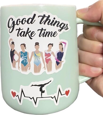 100 قطعة من ملصقات الجمباز من AOWDIAO، ملصقات الجمباز من الفينيل المقاوم للماء، هدايا الجمباز للفتيات والمراهقين والأطفال in Kuwait