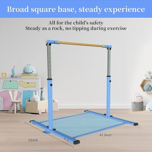 YIintruan Gymnastic Kip Bar، شريط أفقي للأطفال البنات الصغار، ارتفاع قابل للتعديل من 3 إلى 5 بوصات، معدات رياضية منزلية، مثالي للتدريب الداخلي والمنزلي، سعة وزن 300 رطل in Kuwait