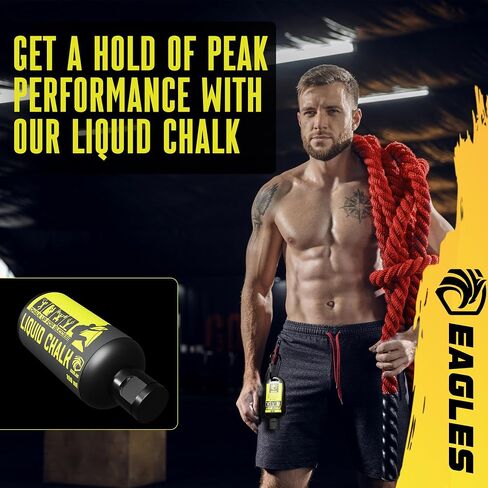 Liquid Chalk Mess-Free Gym Chalk Powder for Weightlifting Gymnastics Rock Climbing Dancing Gym Pole Grip Sports & Workout Chalk - Sweat-Resistant and Long Lasting for Stronger Grip in Saudi Arabia