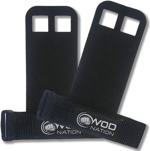 مقابض الجمباز من WOD Nation Barbell مثالية للتدريب على السحب وأجراس Kettlebell. مقابض يد للتدريب المتقاطع ورفع الأثقال والتدريب المتقاطع - مقابض للرجال والنساء - مقابض تكتيكية in Kuwait