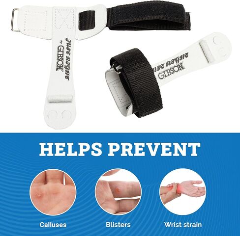 جيبسون جست رايت مقابض الجمباز للنساء، قبضة جلدية متينة مع إغلاق فيلكرو لقبضة آمنة، مقابض يد للاعبي الجمباز المنافسين الأوائل، مقابض الجمباز للفتيات - صنع في الولايات المتحدة الأمريكية in Kuwait