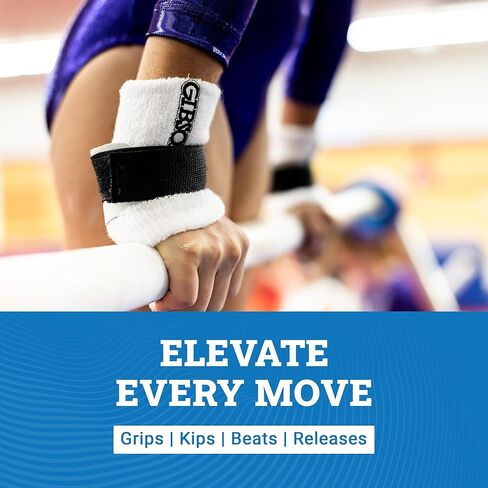 جيبسون جست رايت مقابض الجمباز للنساء، قبضة جلدية متينة مع إغلاق فيلكرو لقبضة آمنة، مقابض يد للاعبي الجمباز المنافسين الأوائل، مقابض الجمباز للفتيات - صنع في الولايات المتحدة الأمريكية in Kuwait