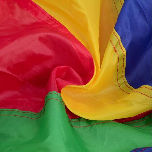 Voilamart Parachute 20FT 16 FT Play Parachute للأطفال الأطفال قوس قزح المظلة للأطفال مع مقابض حقيبة حمل مضغوطة للعب الجماعي التعاوني في الهواء الطلق in Kuwait