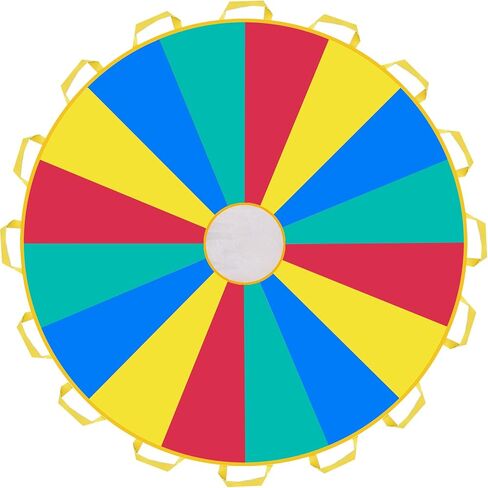 Parachute with Handles 6ft 8ft 10ft 12ft 16ft 20ft Play Parachute Games for Outdoor Team Games,You Can Also Use it for Trampoline Cover Picnic Mat Furniture Cover in Kuwait