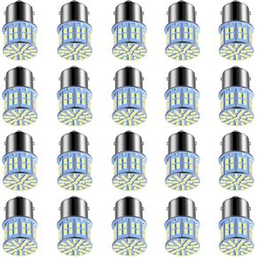 مصابيح داخلية LED 12 فولت RV، 20 عبوة 1141 1156 1003 1073 BA15S 7506 لمبات LED لمركبة RV مقطورة التخييم وصندوق السيارة ومصابيح خلفية داخلية (أبيض)
